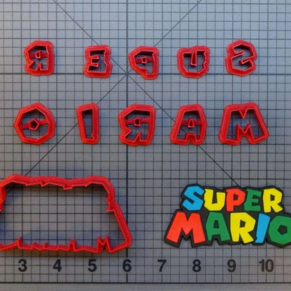 Super Mario Logo Cookie/Fondant Cutter 4”